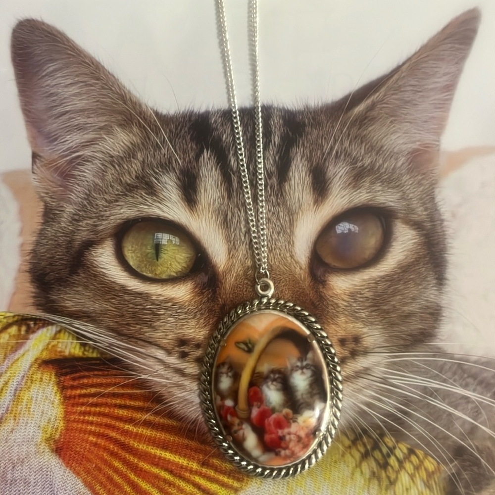 Cats Cameo Necklace